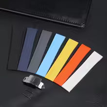 For Rolex Daytona Original Watch Strap FKM Rubber Watch Band with Quick Release Folding Buckle 20mm 22mm Cut To Size Watch Strap